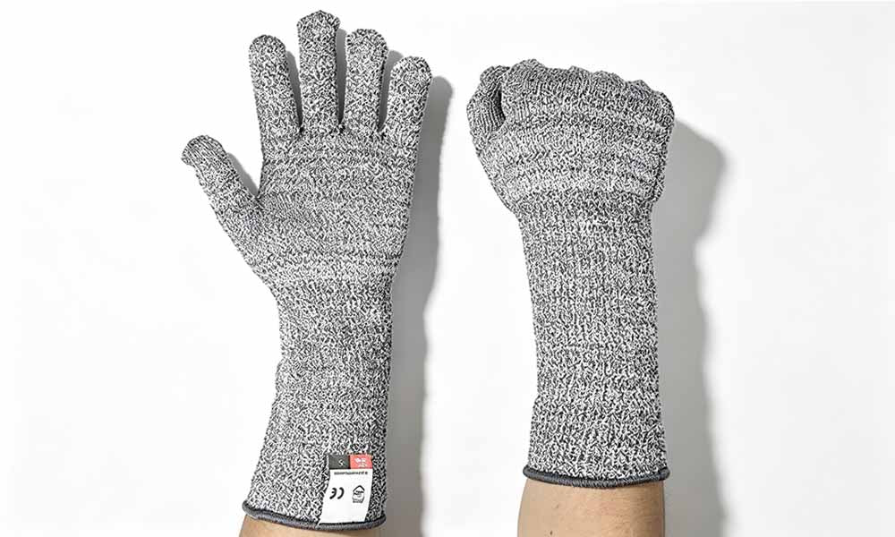 HPPE Cut Resistant Gloves with Extended Forearm Sleeves