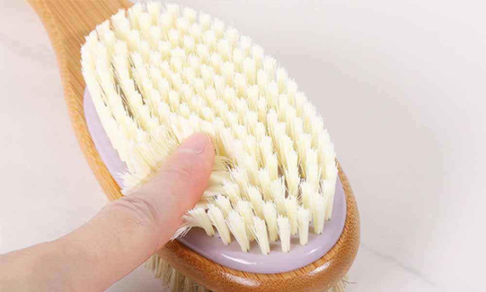 Long Handle Wood Composite Boar Bristle Back Scrubber