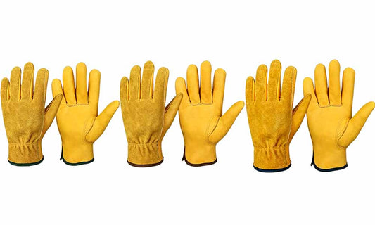 Cowhide Palm Wear Resistant Gardening Work Gloves