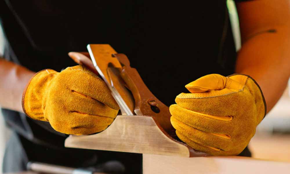 Cowhide Palm Wear Resistant Gardening Work Gloves