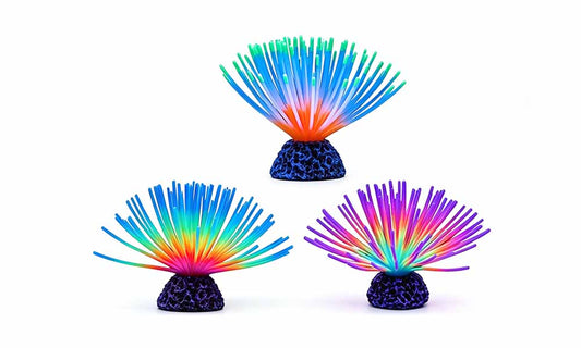 3PCS Soft Silicone Glowing Artificial Fish Tank Aquarium Decor Coral Plants Ornament