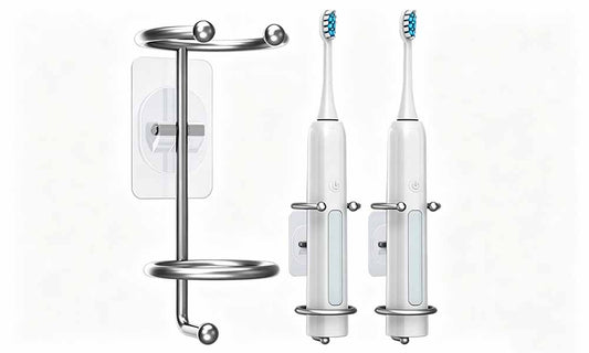 2PCS Electric Toothbrush Holder Wall Mounted Toothbrush Rack Tooth Brush Shelf