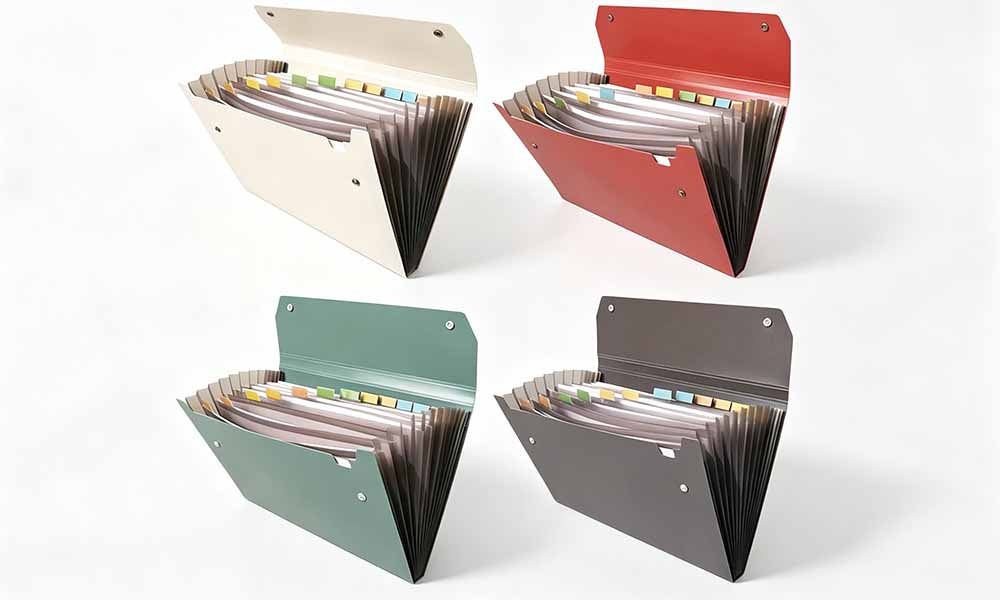 2 PCS Waterproof PP A4 Accordion File Organizers with 12 Compartments