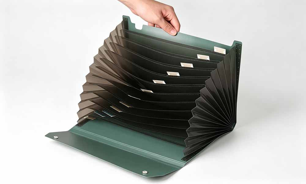 2 PCS Waterproof PP A4 Accordion File Organizers with 12 Compartments