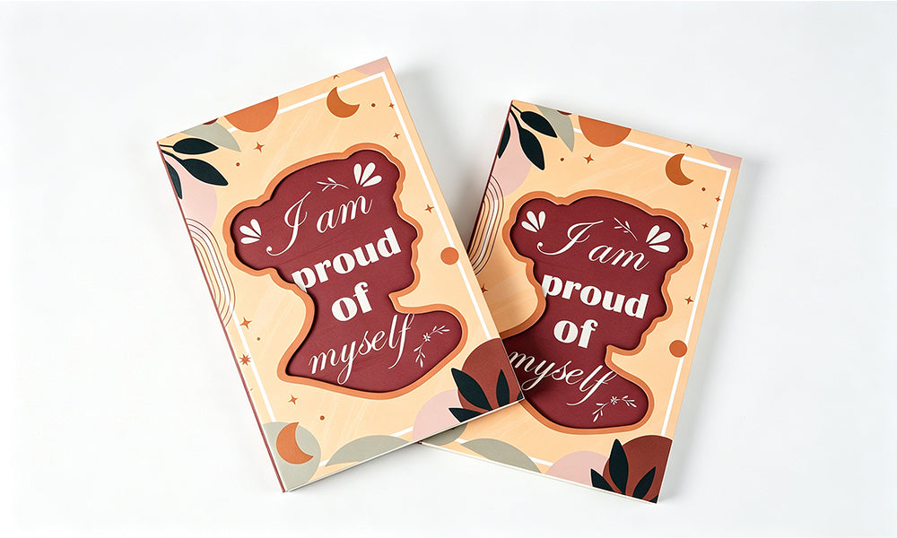2 PCS Portable Hardcover Notebooks with Motivational Covers