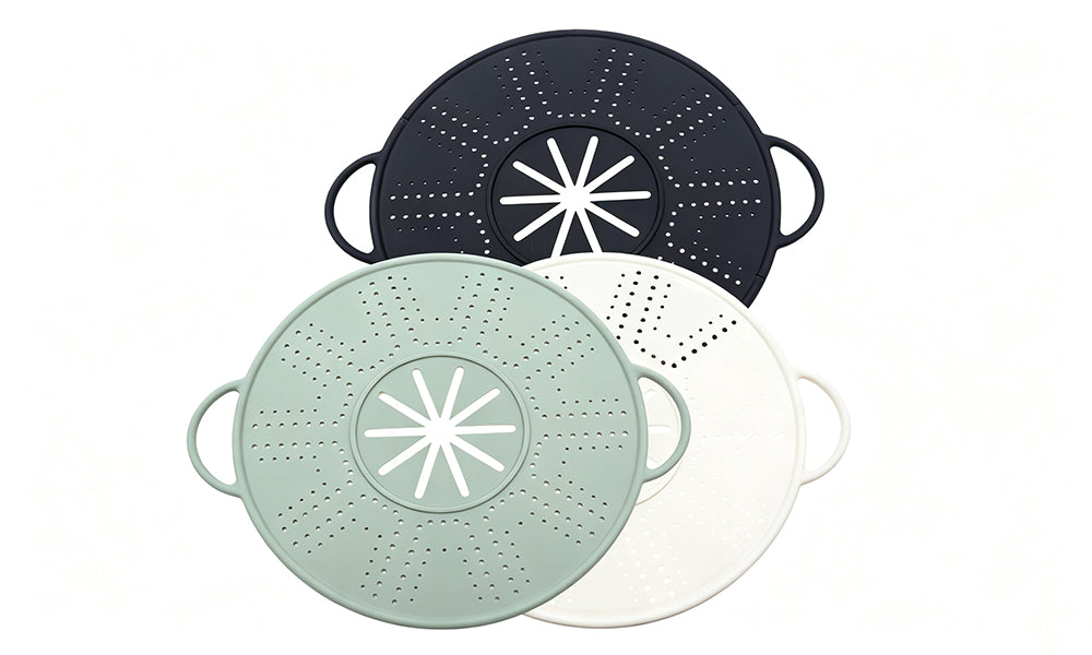 3 PCS Silicone Splatter Covers with Steam Vents for Pots and Bowls
