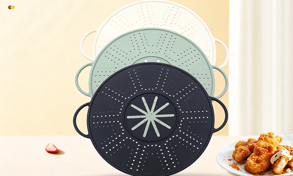 3 PCS Silicone Splatter Covers with Steam Vents for Pots and Bowls