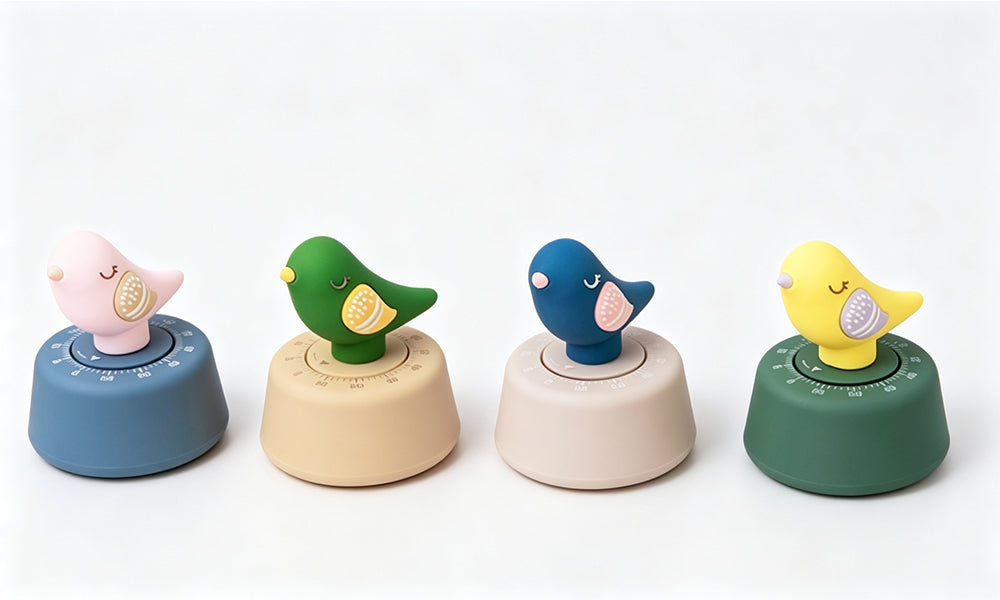 Mechanical Bird Shaped 60 Minute Wind Up Timer with Auto Stop Bell