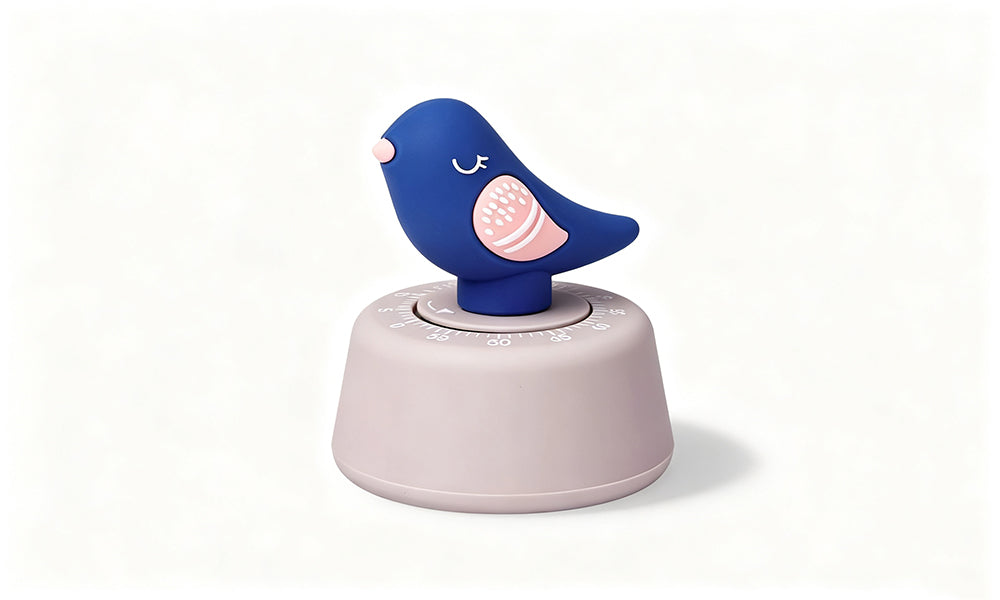 Mechanical Bird Shaped 60 Minute Wind Up Timer with Auto Stop Bell