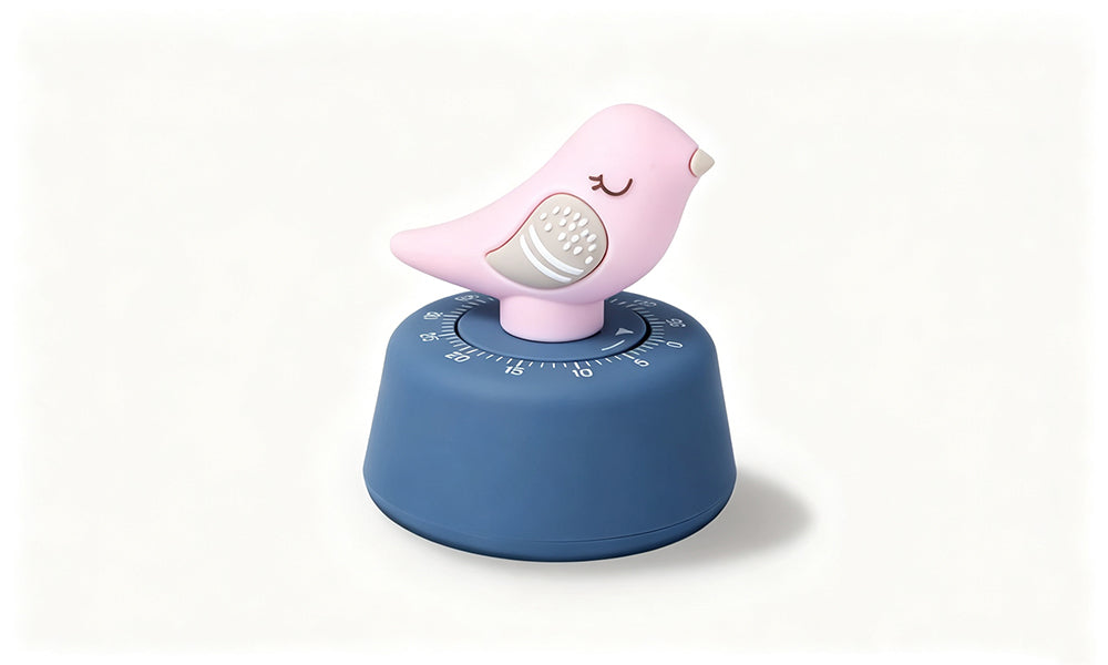 Mechanical Bird Shaped 60 Minute Wind Up Timer with Auto Stop Bell