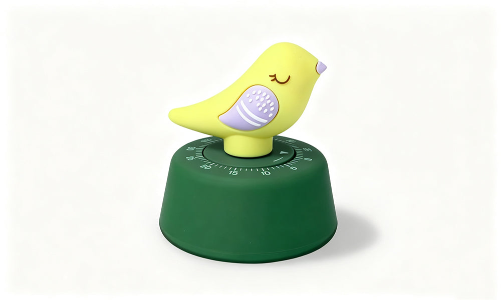 Mechanical Bird Shaped 60 Minute Wind Up Timer with Auto Stop Bell
