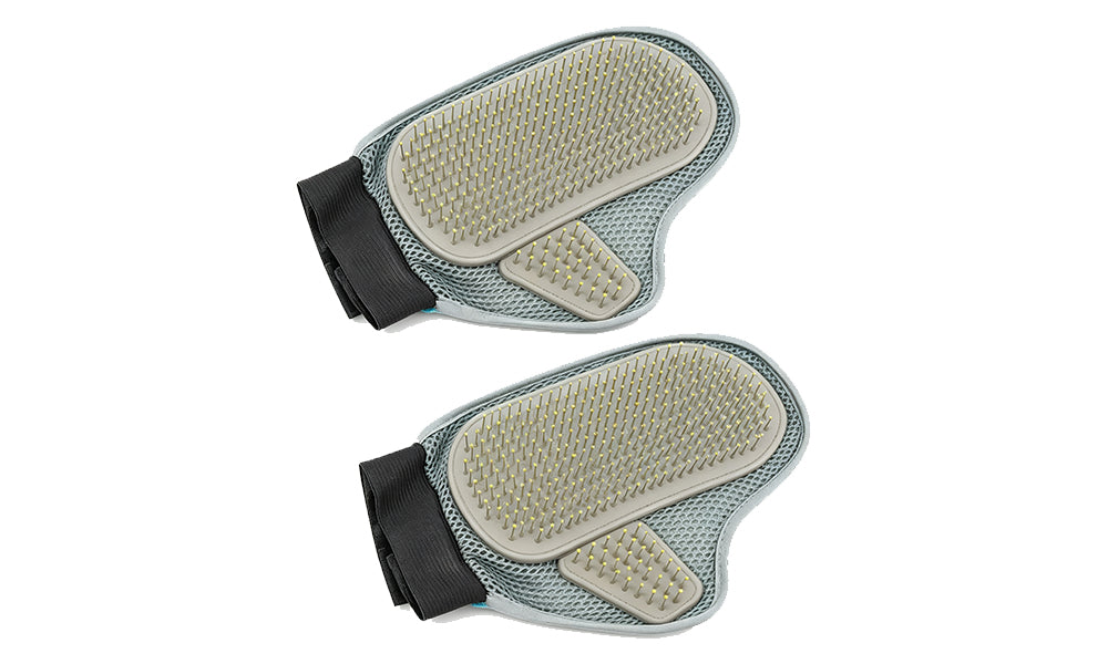 2 PCS Double Sided Silicone Pet Grooming Brush Gloves