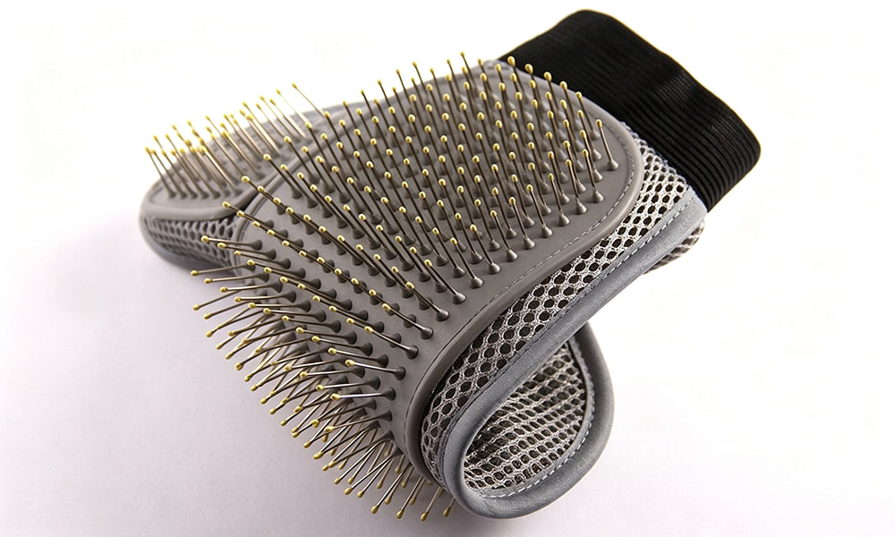 2 PCS Double Sided Silicone Pet Grooming Brush Gloves
