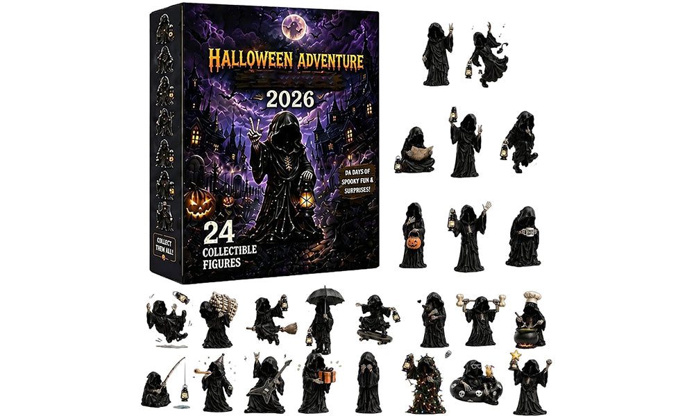 3D Ghost Halloween Advent Calendar with 24 Day Countdown Figures