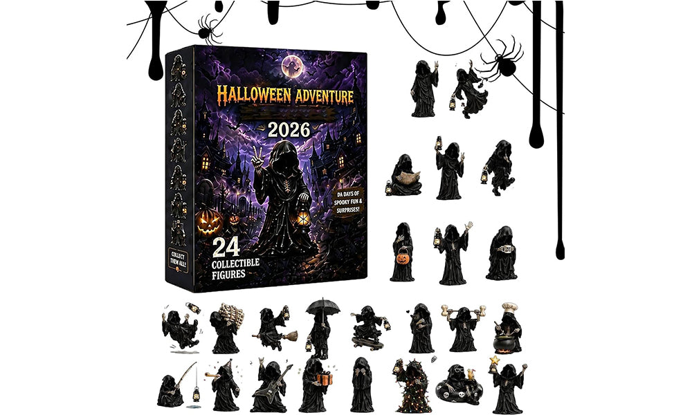 3D Ghost Halloween Advent Calendar with 24 Day Countdown Figures