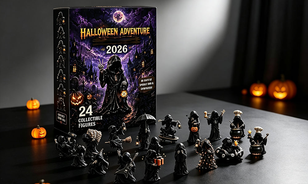 3D Ghost Halloween Advent Calendar with 24 Day Countdown Figures
