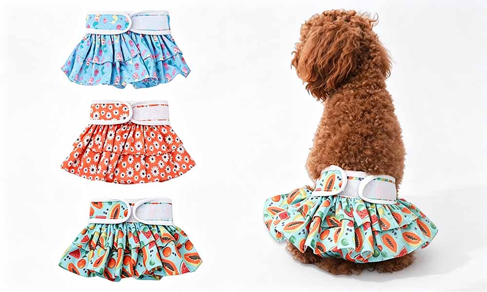 Female Dog Reusable Diaper Washable Leak Resistant Pet Underwear