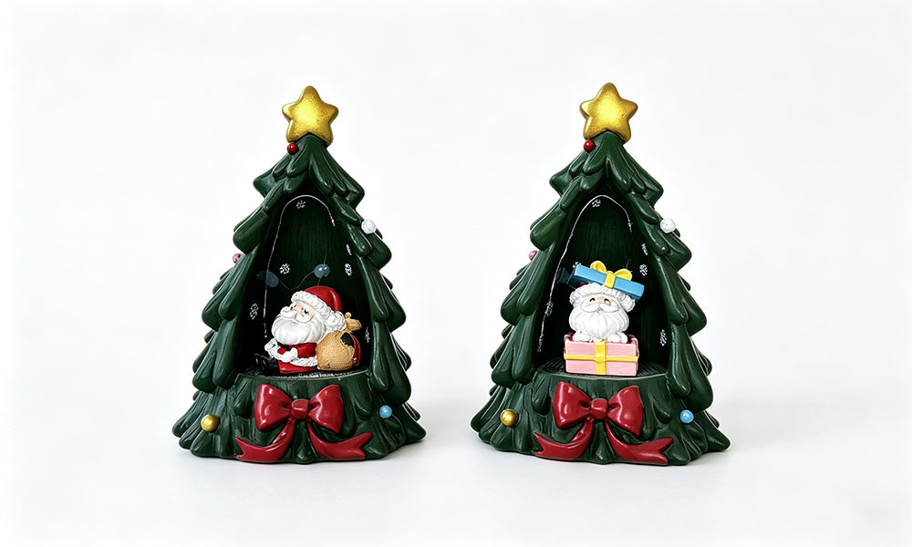 Christmas Tree Resin Ornament for Home Living Room Decoration