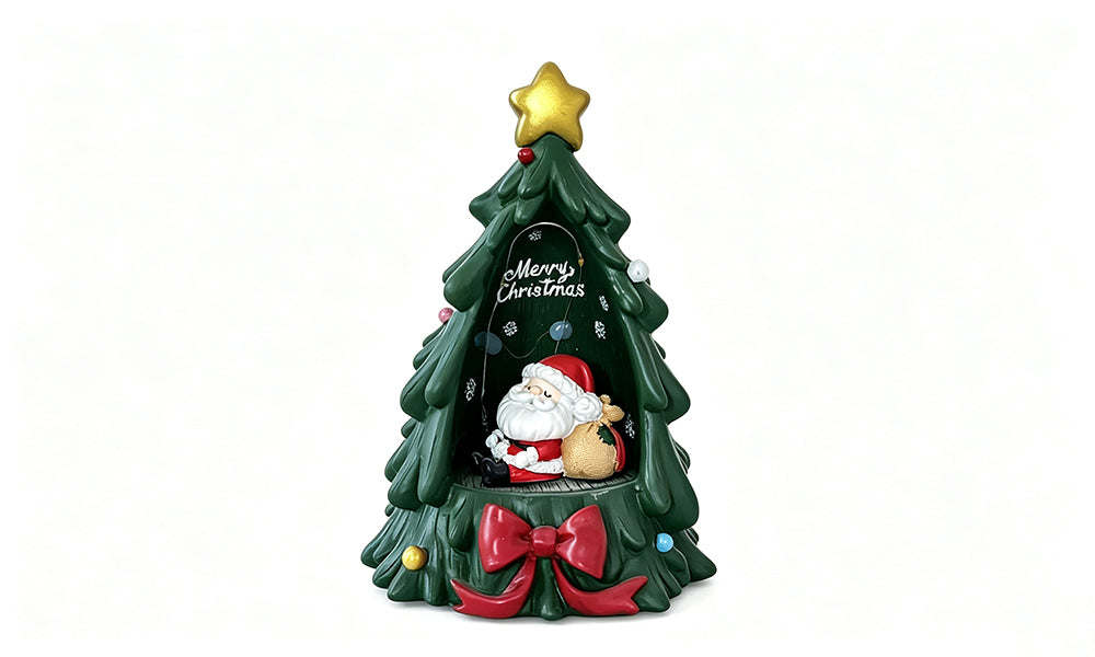 Christmas Tree Resin Ornament for Home Living Room Decoration