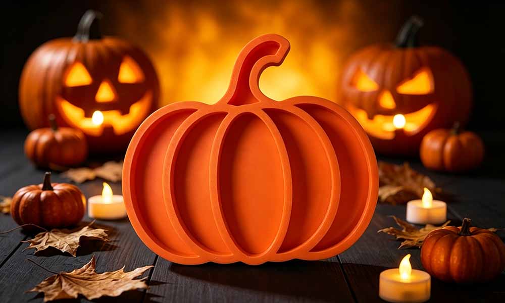 1/2PCS 3D Printed Halloween Pumpkin Storage Tray Jewelry Organizer Box
