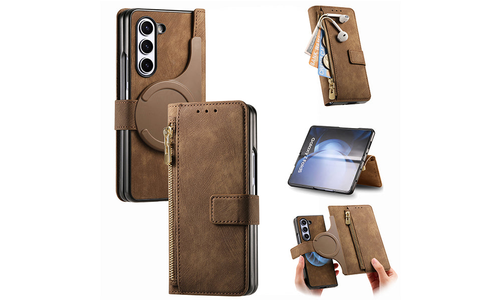 2 in 1 Easy Attached Detachable Wallet Case for Samsung Galaxy Z Fold 5