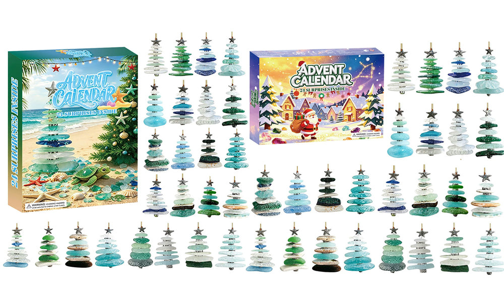 24 Day Christmas Advent Calendar 2D Acrylic Blind Box Tree Decorations