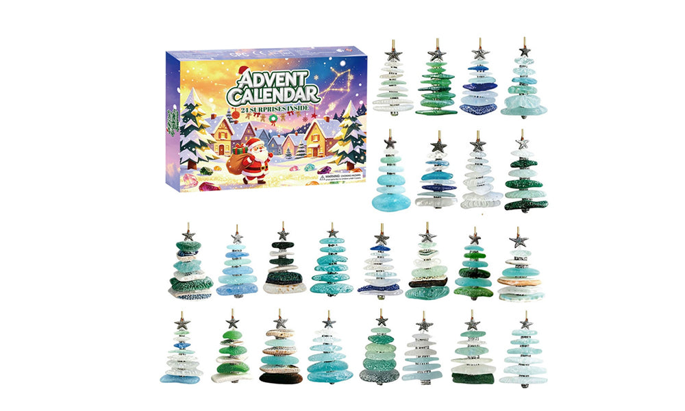 24 Day Christmas Advent Calendar 2D Acrylic Blind Box Tree Decorations