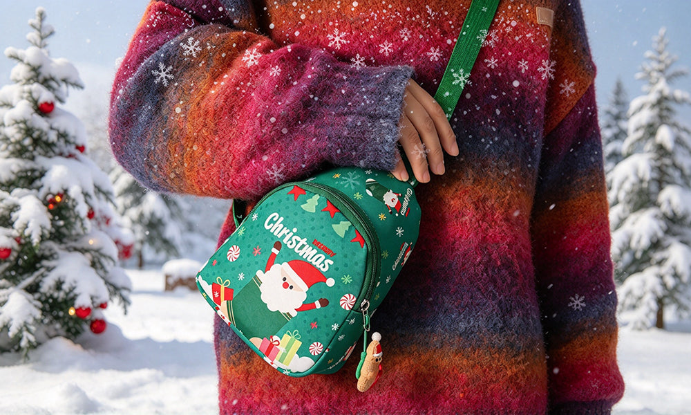 2 PCS Santa Christmas Gift Mini Backpacks for Boys Girls