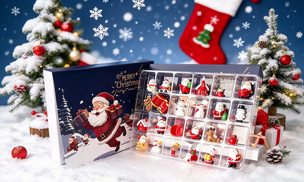 24 Day Christmas Advent Calendar Resin Miniature Decorations Blind Box