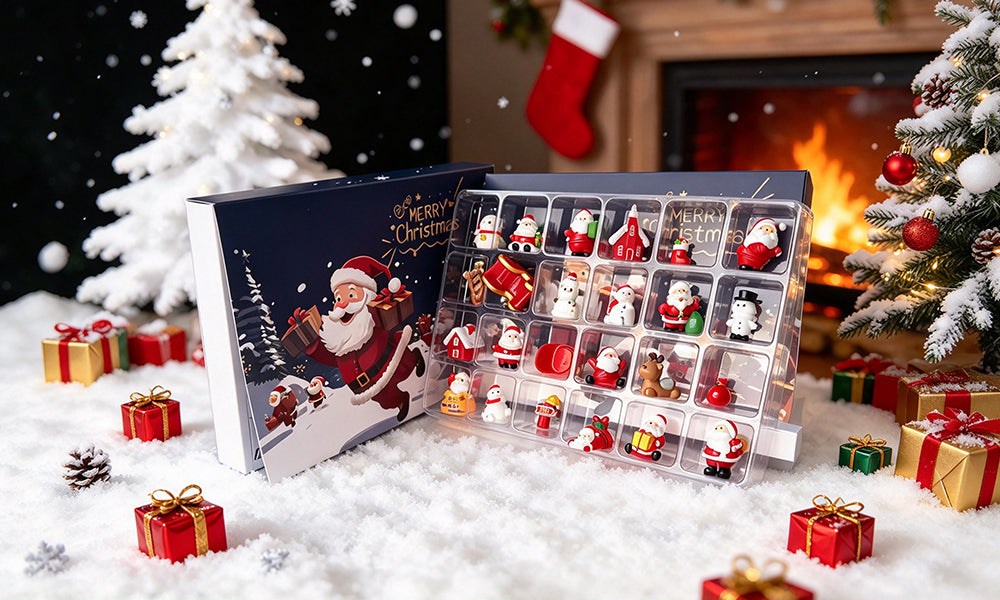 24 Day Christmas Advent Calendar Resin Miniature Decorations Blind Box