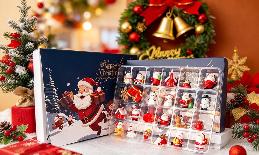 24 Day Christmas Advent Calendar Resin Miniature Decorations Blind Box