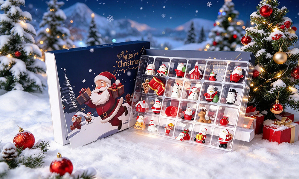 24 Day Christmas Advent Calendar Resin Miniature Decorations Blind Box