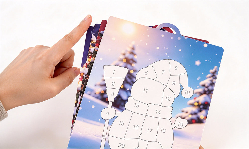 2 Sets Christmas Number Matching Sticker Puzzle Craft Kits