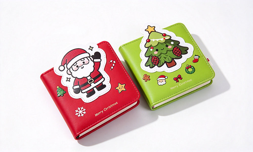 2PCS Christmas Square Blank Drawing Notebooks 96 Sheets 192 Pages