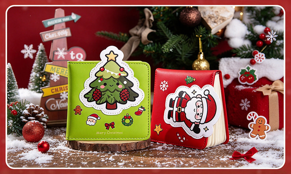 2PCS Christmas Square Blank Drawing Notebooks 96 Sheets 192 Pages