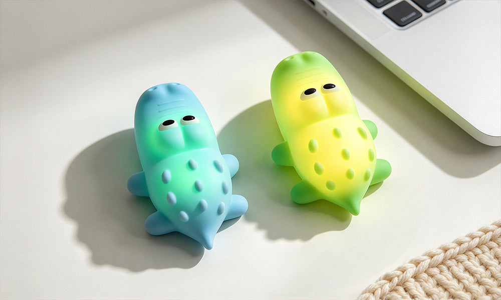 Crocodile Silicone Night Light RGB Color Changing Tap Lamp