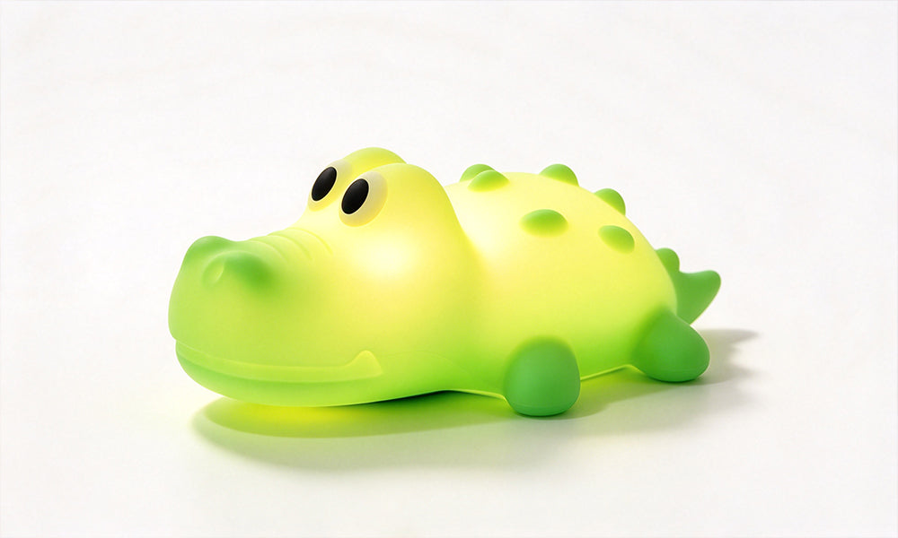 Crocodile Silicone Night Light RGB Color Changing Tap Lamp