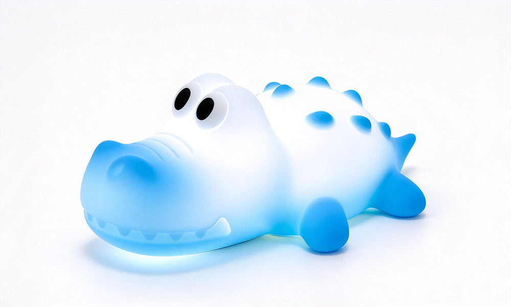 Crocodile Silicone Night Light RGB Color Changing Tap Lamp