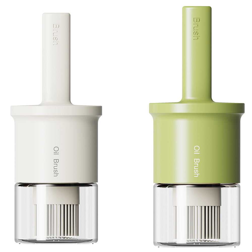 2Pcs Glass Oil Dispenser Bottle with Heat Resistant Silicone Basting Brush