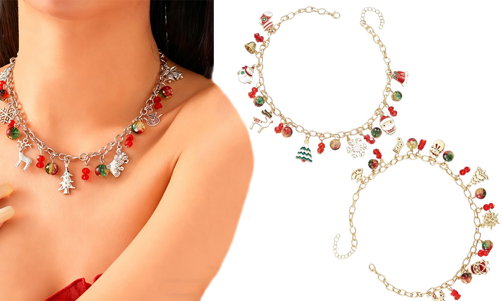 Christmas Necklace Jingle Bell Pendant Necklace