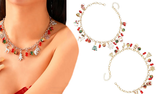 Christmas Necklace Jingle Bell Pendant Necklace