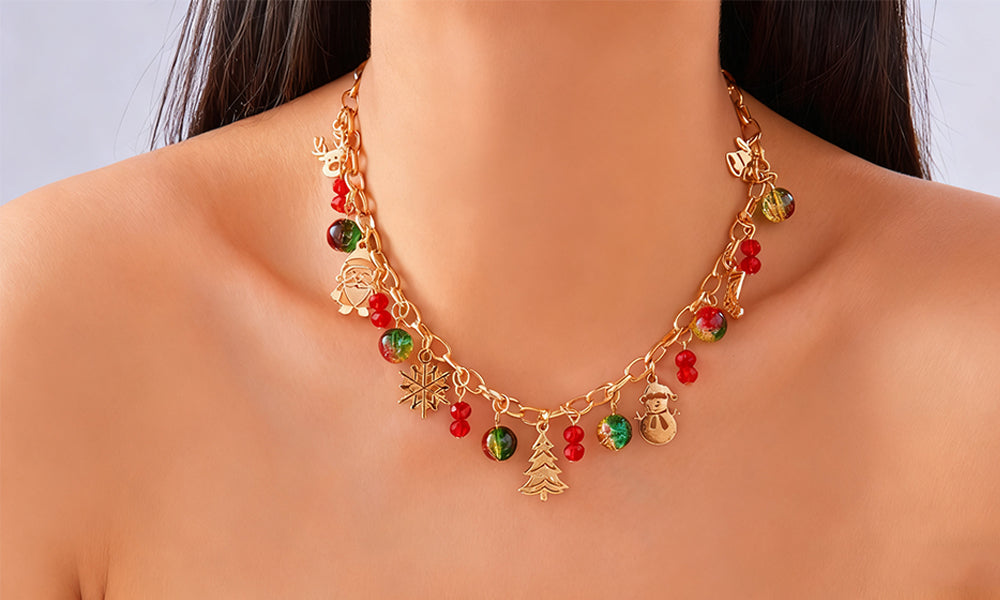 Christmas Necklace Jingle Bell Pendant Necklace