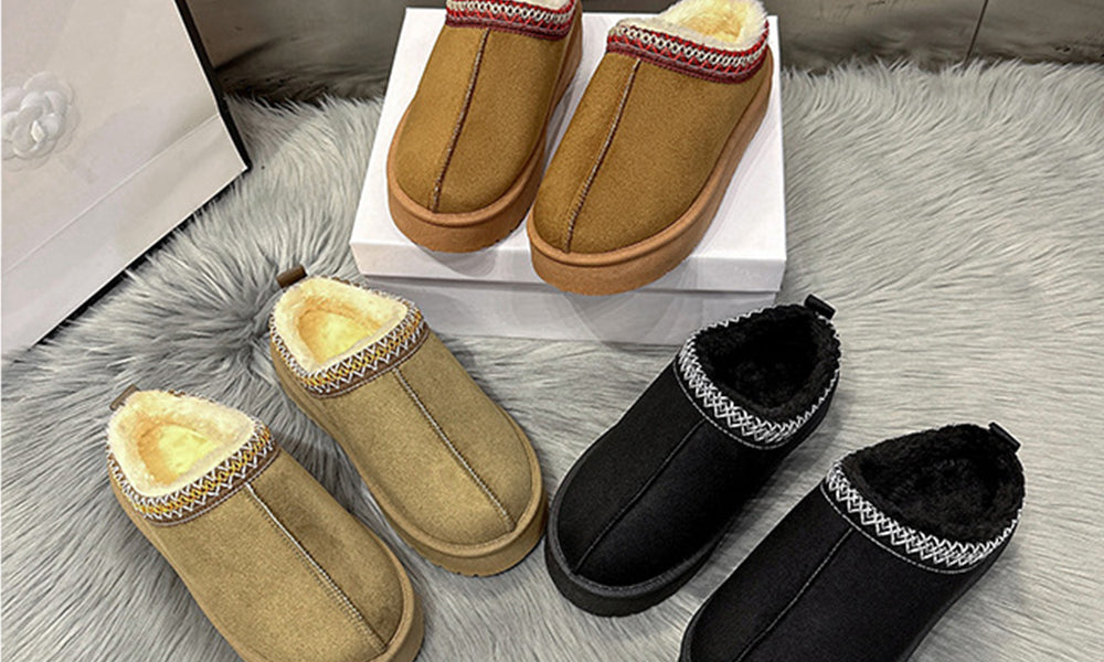 Pair of Slip On Warm Slippers for Women