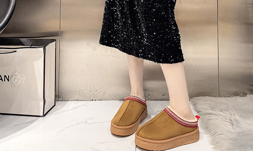 Pair of Slip On Warm Slippers for Women