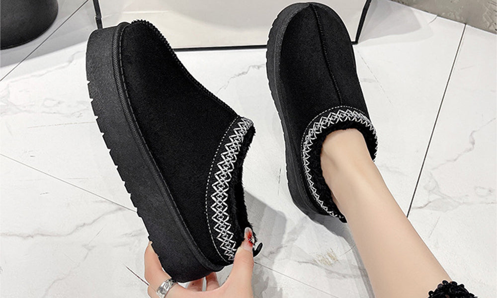 Pair of Slip On Warm Slippers for Women