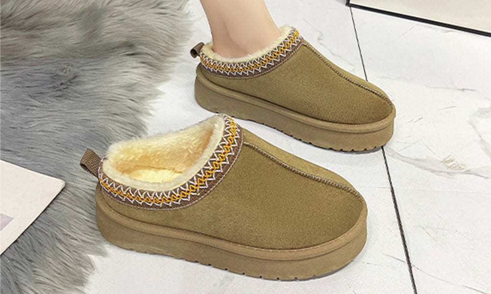 Pair of Slip On Warm Slippers for Women
