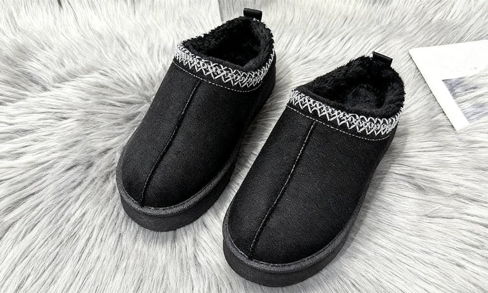 Pair of Slip On Warm Slippers for Women