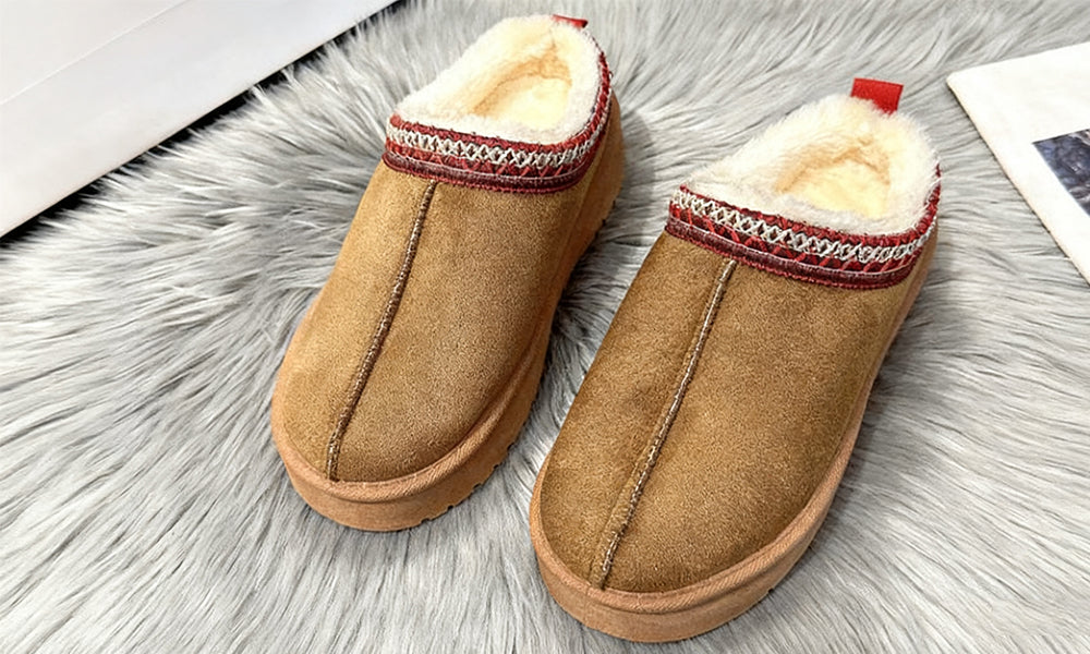 Pair of Slip On Warm Slippers for Women