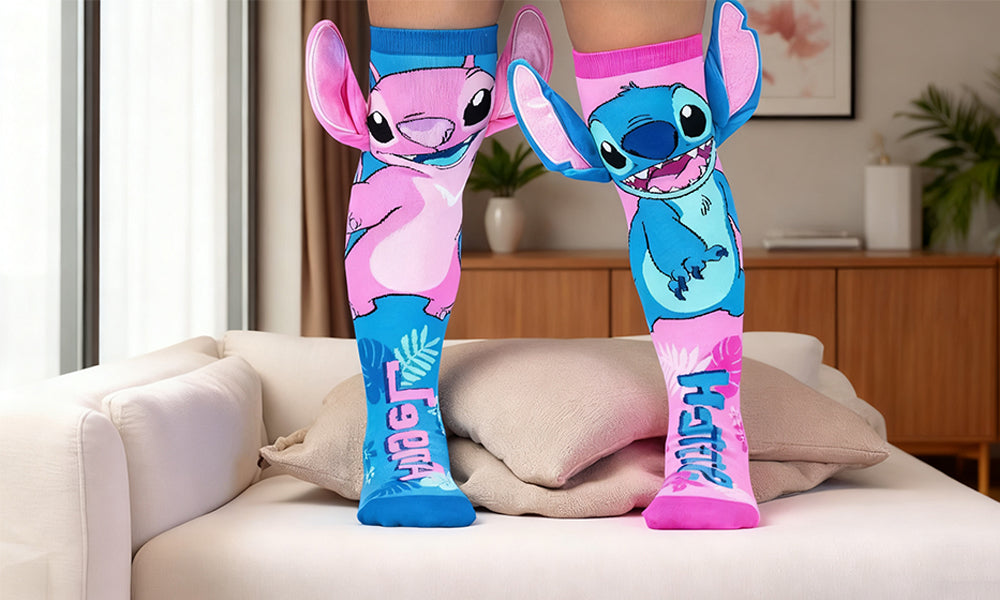 2 Pairs of Cartoon-Inspired Funky Socks