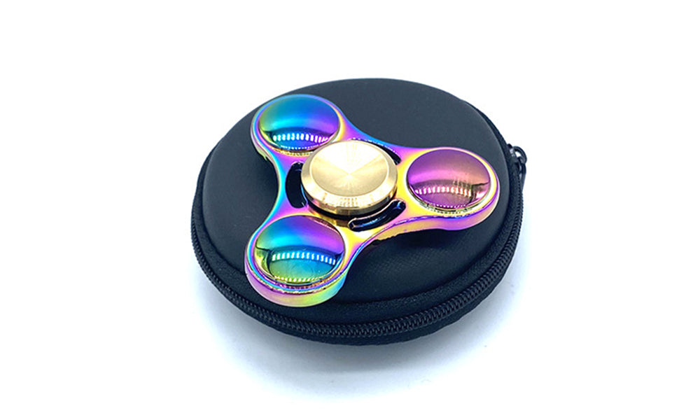 Tri-Wing Fidget Spinner Rainbow Rotating Toy for Focus